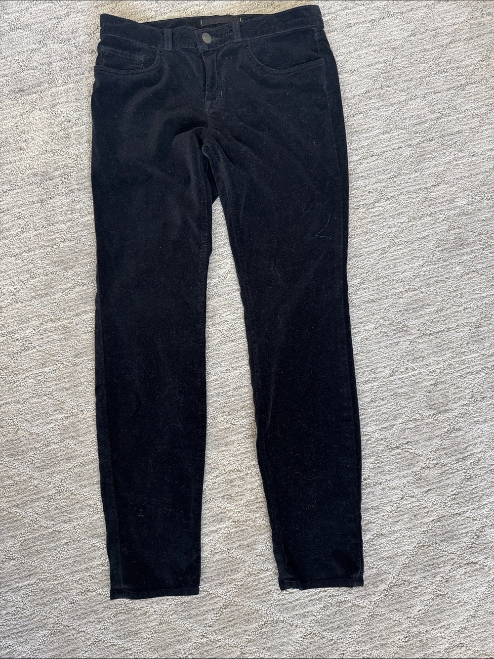 J Brand Black Skinny Velvet Pants